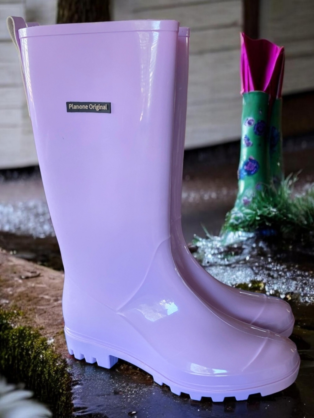 LIKE NEW PLANONE (39/ 8.5-9) Lilac Women’s Waterproof Rain Boots - Picture 5 of 13